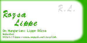 rozsa lippe business card